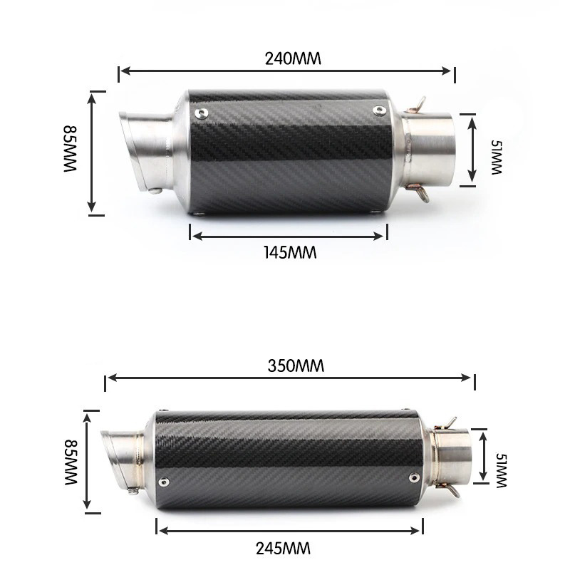 Motorcycle Modified Exhaust Pipe Leovince Carbon Fiber Exhaust Pipe Tail Section Nx500/Bj600/Sai 350