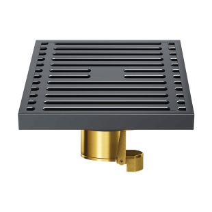 All-copper Floor Drain Deodorant Bathroom Gun Gray Extension Strip Invisible Shower Room Bathroom Sewer Washing Machine Universal