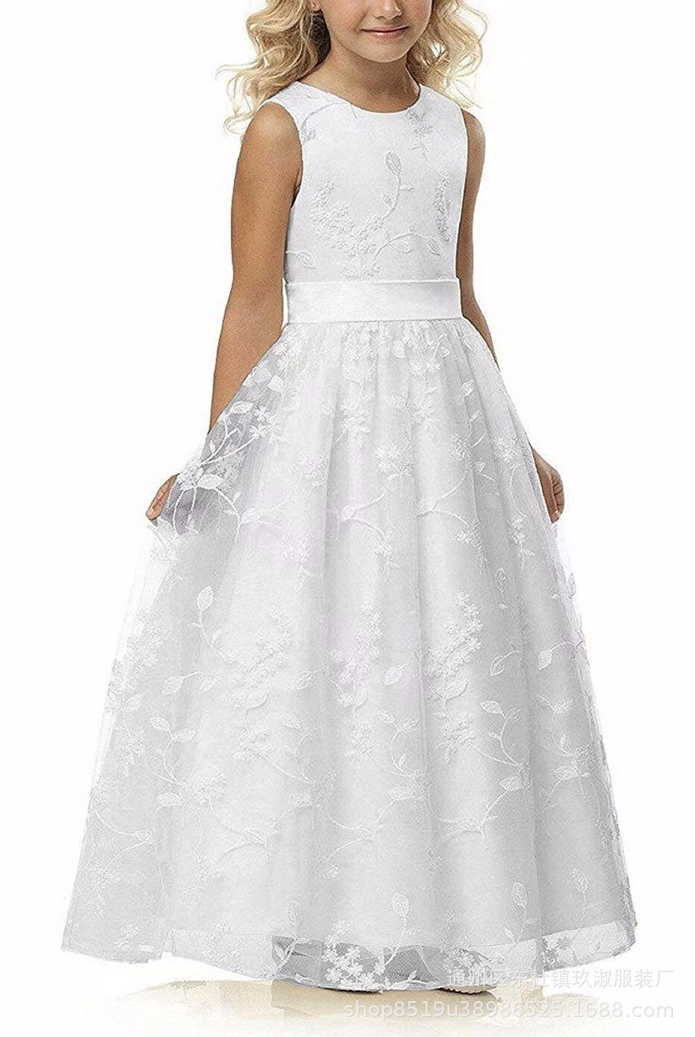 Europa y América del Amazonas niñas vestido de malla vestido de los niños mullido vestido de princesa Cenicienta vestido de rendimiento vestido