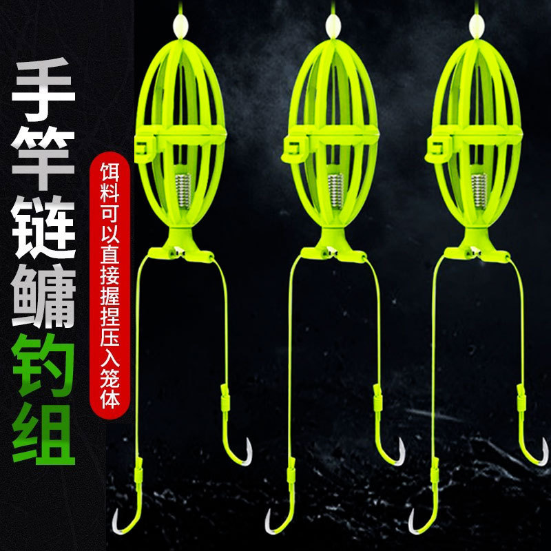 鱼钩绑好子线双钩成品手竿浮钓鲢鳙钓组新型专用弹簧钩鲢鱼钩线组|undefined