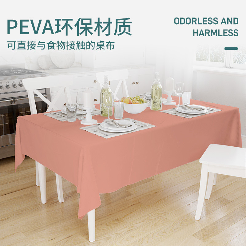 Mantel para el hogar de color sólido Mesa de comedor de lujo con luz de estilo nórdico Mantel impermeable PEVA Mantel simple de varios tamaños ecológico