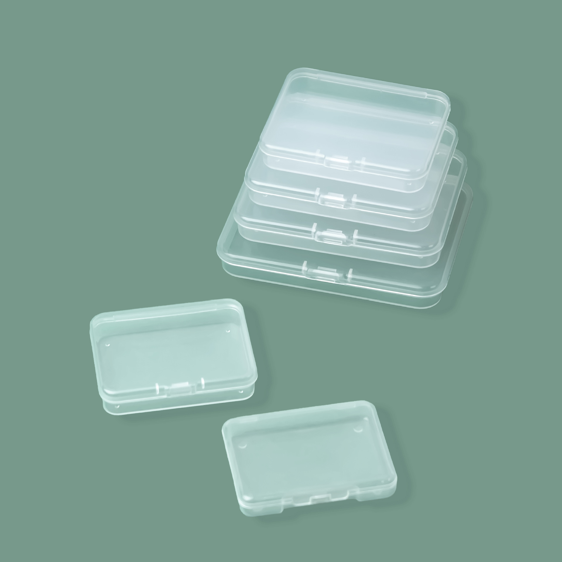 国境を越えた透明1.7高長平プラスチックケースネイルパッチアクセサリー展示ケースねじ金物収納ケース