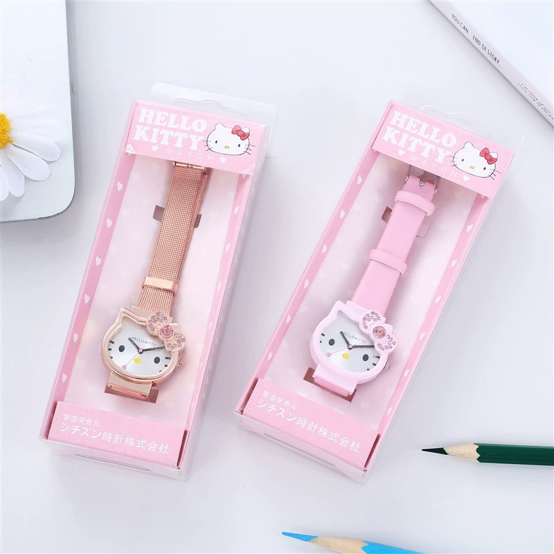 Hello Kitty, (торговля через границу), детские часы, стальной ремень, циферблат