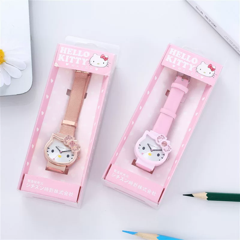 Hello Kitty, (торговля через границу), детские часы, стальной ремень, циферблат