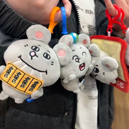 Miji and Large Rat Flash Box Cute Plush Mouse Pendant Rebel Large Rat Super Cute Mouse Necklace