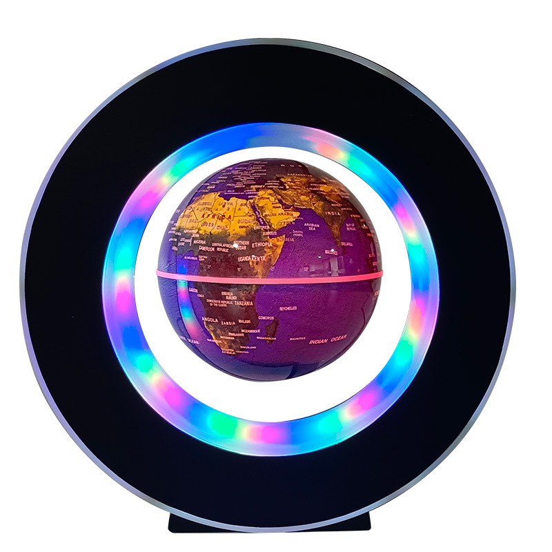 Magnetic Levitation Globe O-shaped Round 3 Inch Luminous LED Ornaments Display Stand Factory Direct Selling Hot Selling Craft Gifts