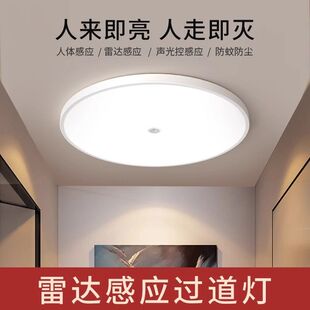 Intelligent human body induction lamp led radar induction ceiling lamp aisle home voice control light control property corridor corridor