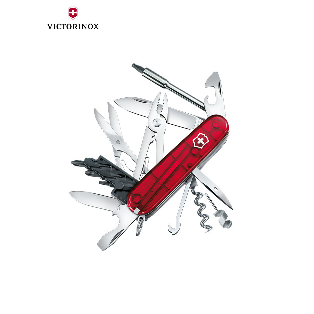 原装正品 维氏瑞士军刀 91MM 电脑大师（红色透明）1.7725.T 正版