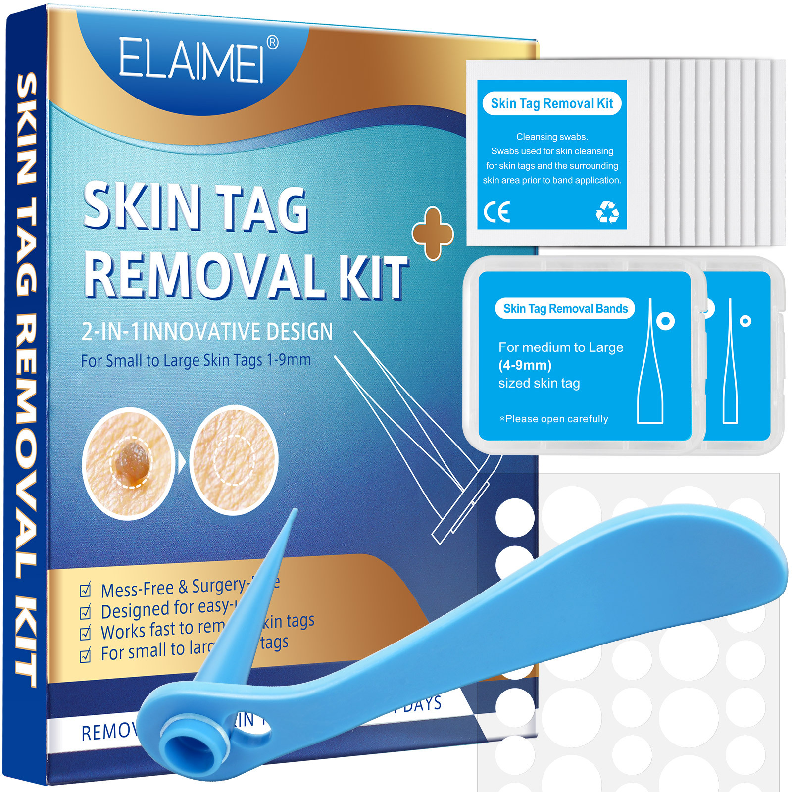 ELAIMEI 勺形祛疣工具Skin Tag Removal雞眼肉刺疣瘊平跖肉粒去除