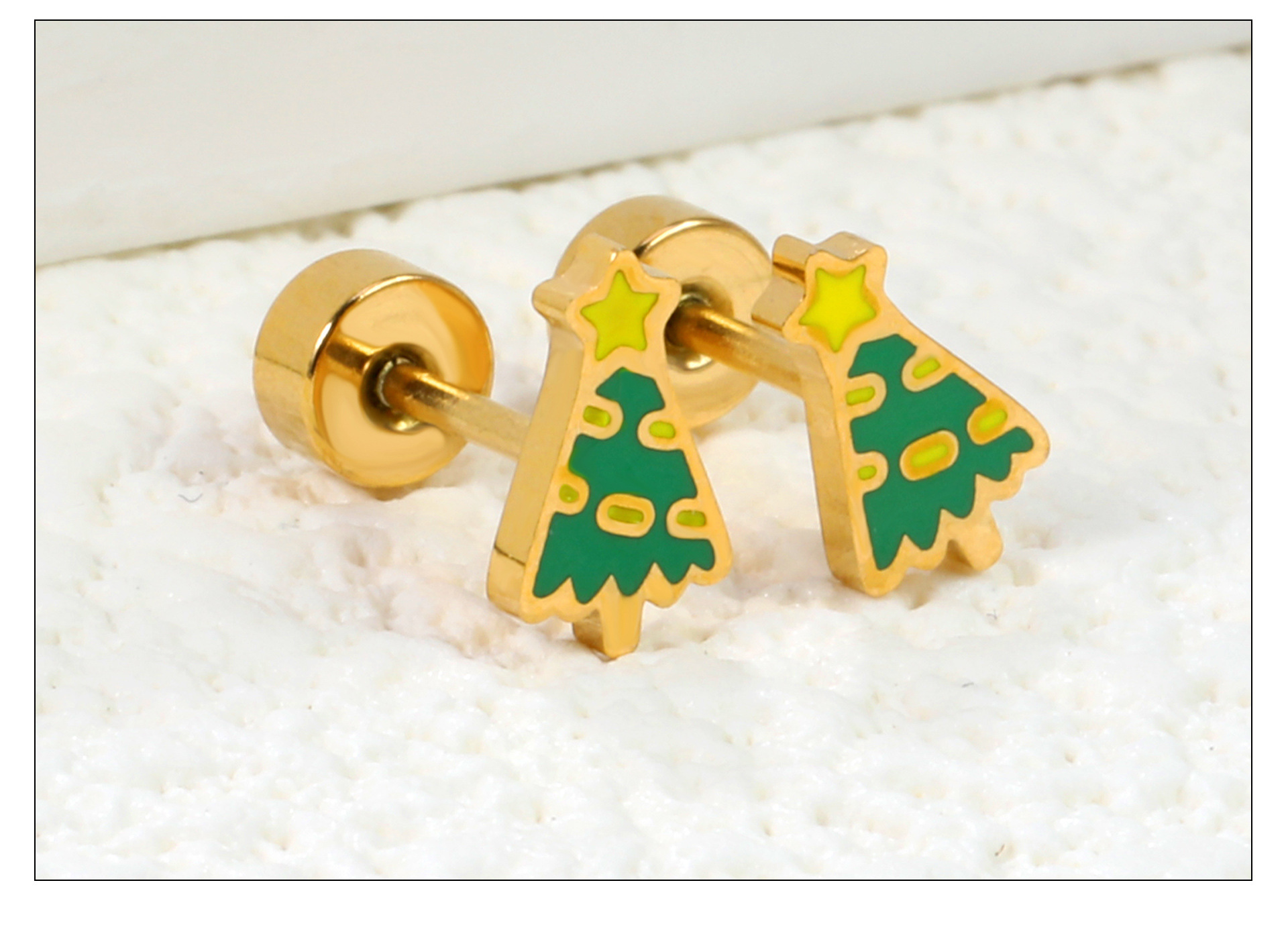 Snowflake Pattern Women's Gender 1 Pair Christmas Elegant Lady Simple Style Snowflake Plating 304 Stainless Steel Ear Studs