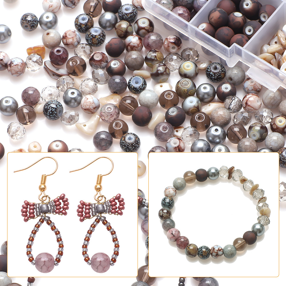 185g Weight Beads Jewelry Making Type Diameter 8mm Jewelry Making Size DIY Jewelry Accessories Classification 1 Set Quantity Glass Material Irregular, Round Pattern Plating Design Simple Style Style 1 Set Diameter 8mm Glass Irregular Round DIY Jewelry Accessories Beads 28