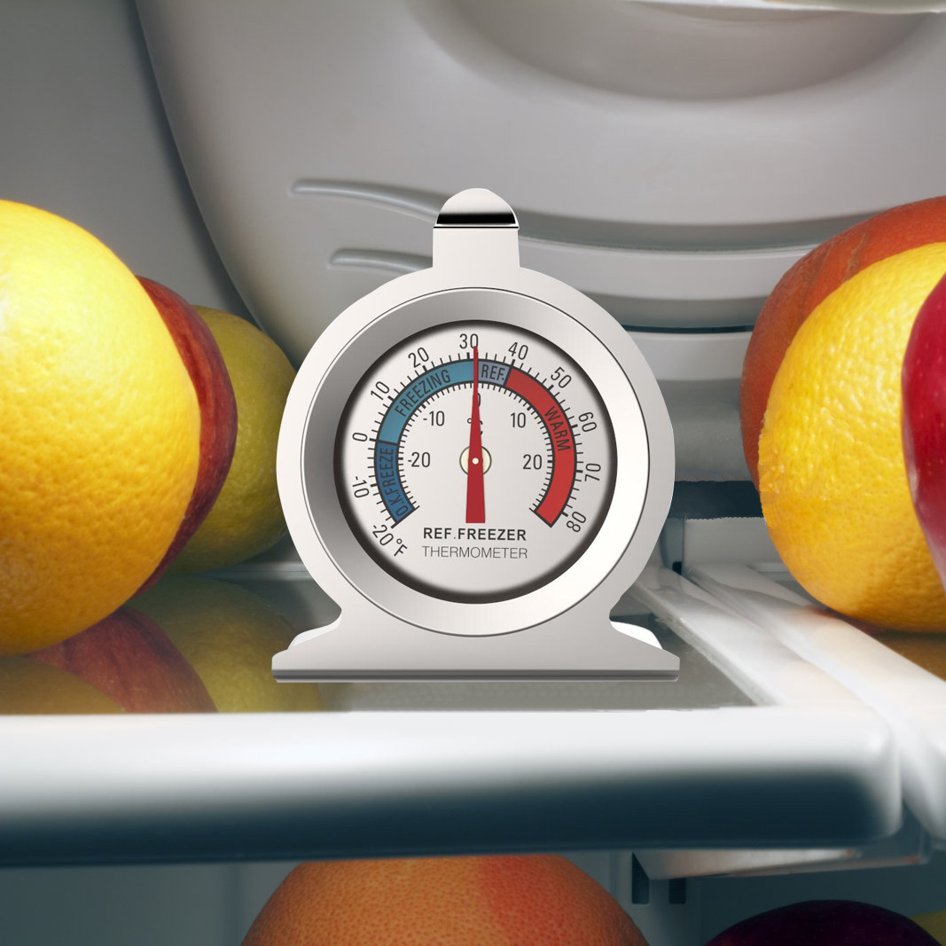 Kaitai Stainless Steel Refrigerator Thermometer Bimetal Refrigerator Freezer Freezer Household Kitchen Food Thermometer