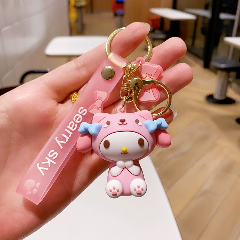 Кулон на брелке (Sanrio) Набор милых силиконовых подвесок — мягкие резиновые талисманчики, подарок на день рождения, различные персонажи