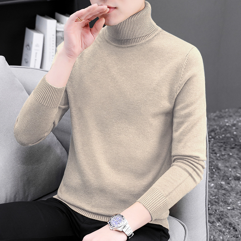 タートルネックセーター メンズ ニットウェア 秋冬 中衿 インナー ベースレイヤー 保温性のあるセーター ハーフタートルネック スリムフィット 細見え