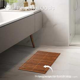 竹制浴室垫 隔水地垫酒店地垫防滑竹垫淋浴房洗澡防摔竹垫卫浴垫