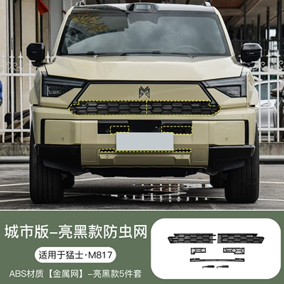 Tank Protection Grids Grille Dust – Automobile anti-insect net - warrior-m817-city-edition-insect-net-glossy-black-style-5-piece-set