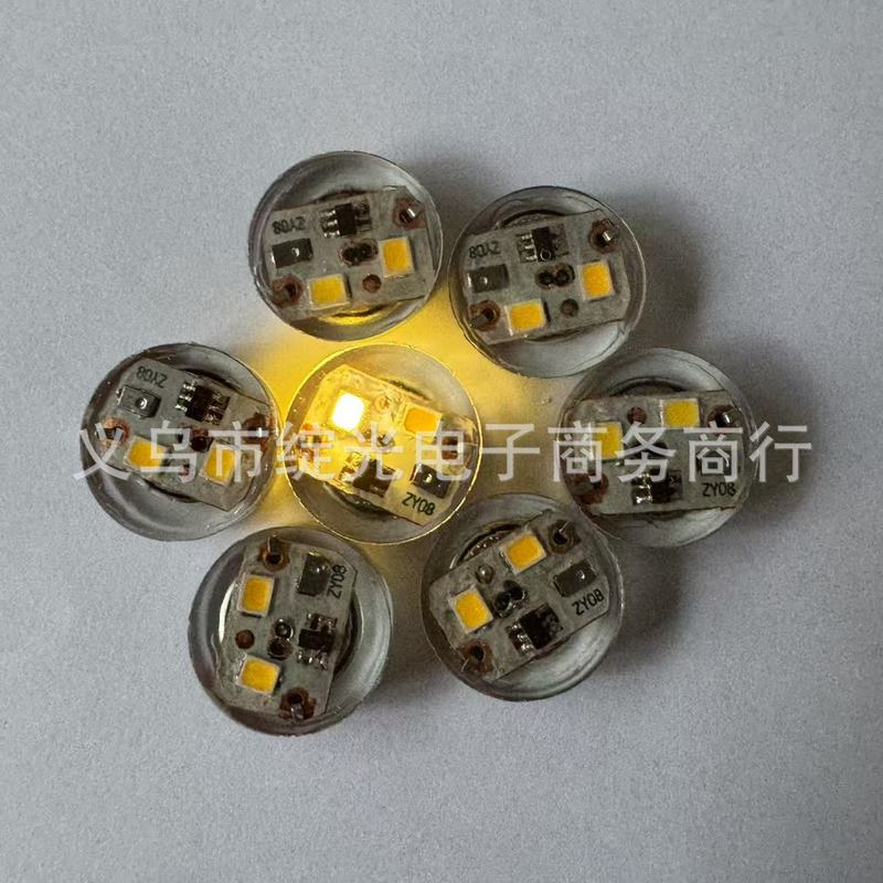 圆形拍拍震动亮闪光灯碰撞亮暖白光小圆灯纽扣灯振动亮闪灯1.7cm|undefined