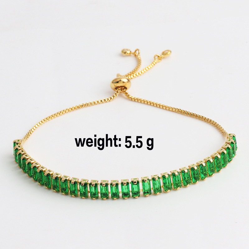 Fashion Geometric Copper Bracelets Ear Studs Necklace Plating Zircon Copper Necklaces