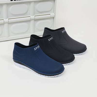 低幫雨鞋男休閑時尚短筒雨靴潮流男士鞋平底耐磨工作防水水鞋防滑