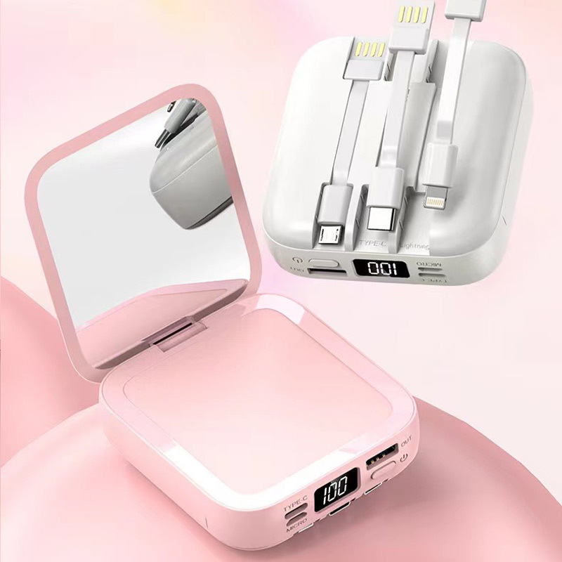 Fuente de alimentación portátil mini palma portátil de tres líneas al aire libre Fuente de alimentación portátil de gran capacidad en stock