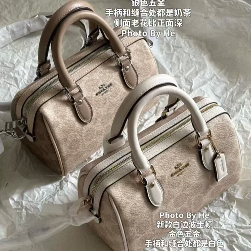 2024 Coco Classic Single-Shoulder Boston Mini Printed Pillow Bag Handbag Crossbody Women's Bag Fashionable Crossbody