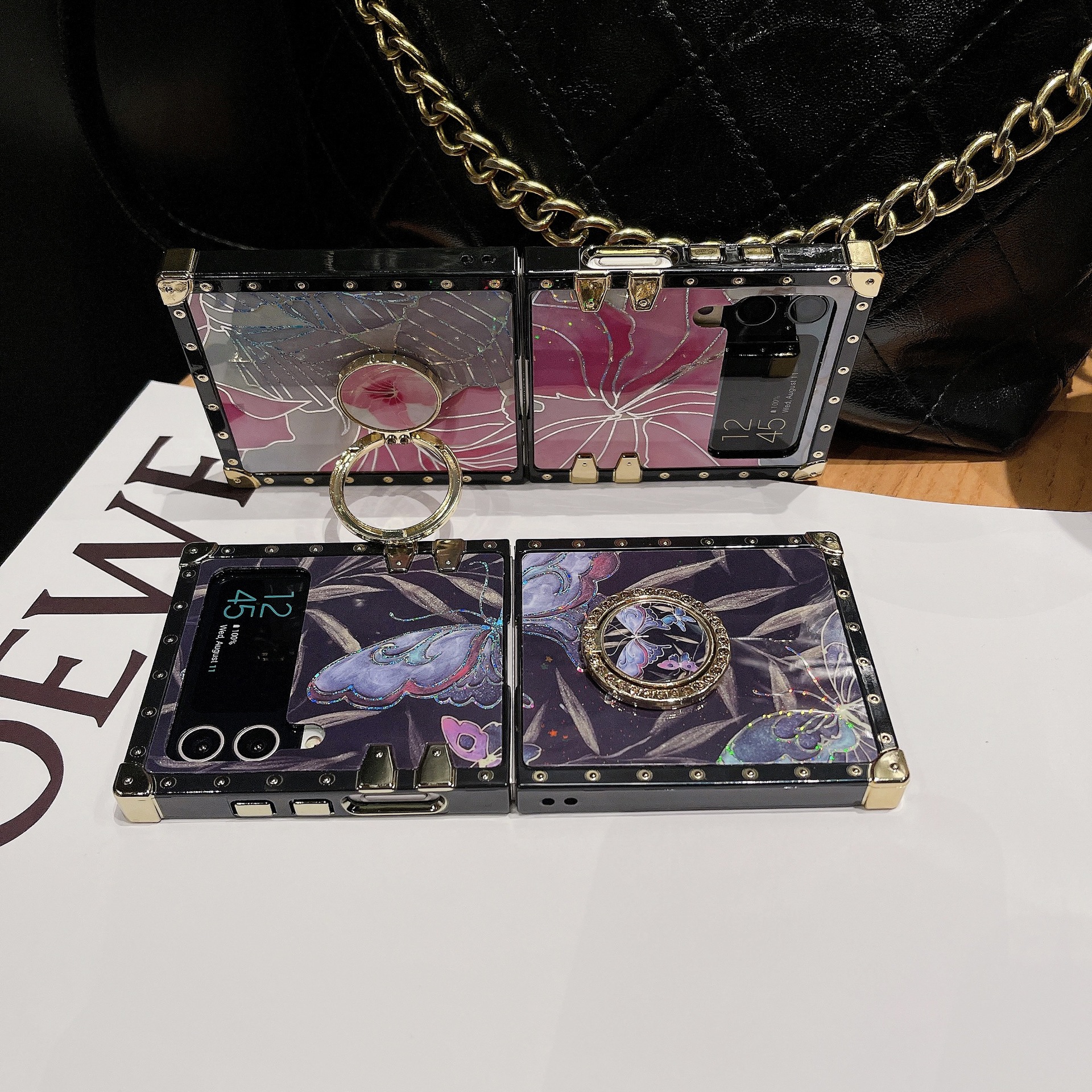 Butterfly Pattern Phone Case For Samsung Galaxy Z Flip 5 And 4_voghion.com