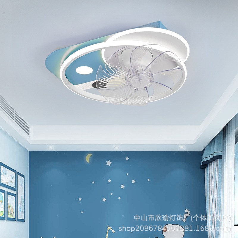 lámpara de techo silenciosa lámpara de ventilador de espectro completo lámpara de dormitorio de protección de ojos moderna minimalista creativa lámpara de habitación de personalidad 2024