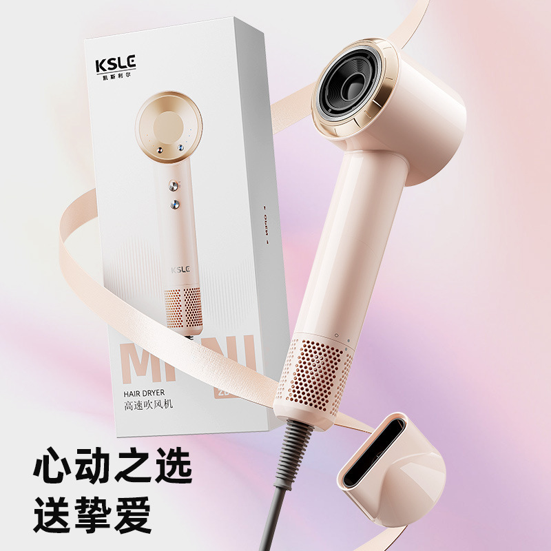 KSLE 高速ヘアドライヤー マイナスイオンヘアケア ポータブル トラベル 速乾性 低騒音 スタイリングノズル付き|undefined