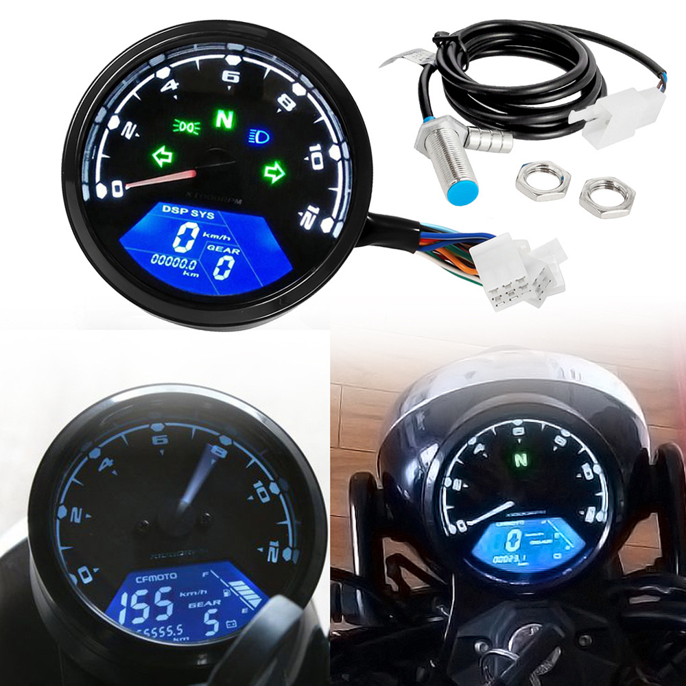 Motorcycle Modified Instrument Retro Modified Instrument Odometer Lcd Instrument/New Instrument Assembly
