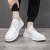 Summer leather casual footwear, white shoes, sports shoes, genuine leather, soft sole