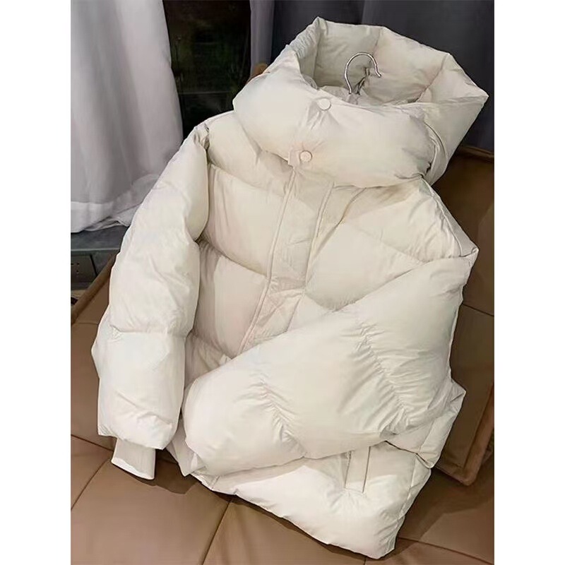 春秋爆款同款羽绒棉服女短款2025冬季新款韩版宽松加厚面包服外套|undefined