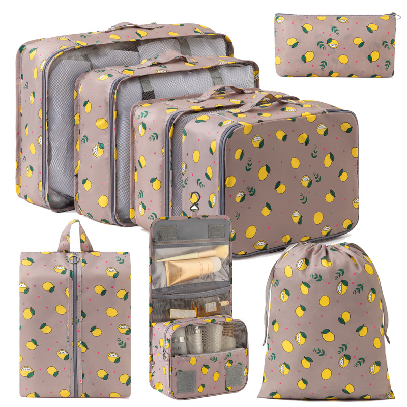 Bolsa de almacenamiento de viaje transfronterizo de ocho piezas Bolsa de almacenamiento de viaje de negocios Bolsa de almacenamiento de gran capacidad Bolsa de almacenamiento de viaje impermeable