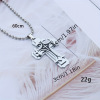 2024 Foreign trade thermal sales domineering hot selling three -layer cross pendant men's necklace jewelry manufacturers direct sales