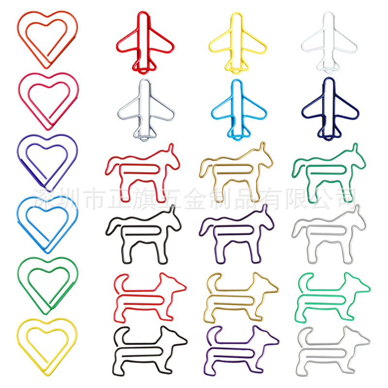 Color transfronterizo metal animal en forma de clip de papel forma creativa clip de papel Oficina marcador titular caja traje