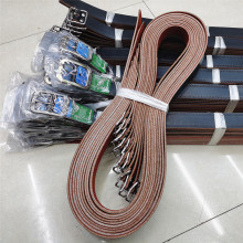 地摊热销男士真皮皮带现割刀切连体猪皮腰带针扣皮带厂家现货批发