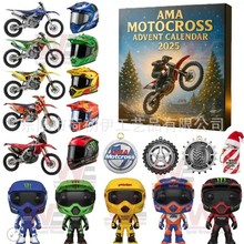 跨境新品AMA 越野摩托车降临节日历盲盒亚克力挂件