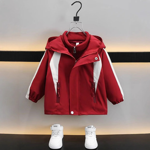 Boys' Autumn Clothes Children's Fashionable Handsome Three-in-One Detachable Jacket Little Boy's Outdoor Jacket Children's Clothing
