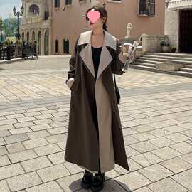 长款风衣外套女春秋新款韩系感超好看赫本气质大衣冬季