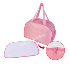 粉色旅行包手提斜挎舞蹈包 跨境电商空白供热升华健身包运动包