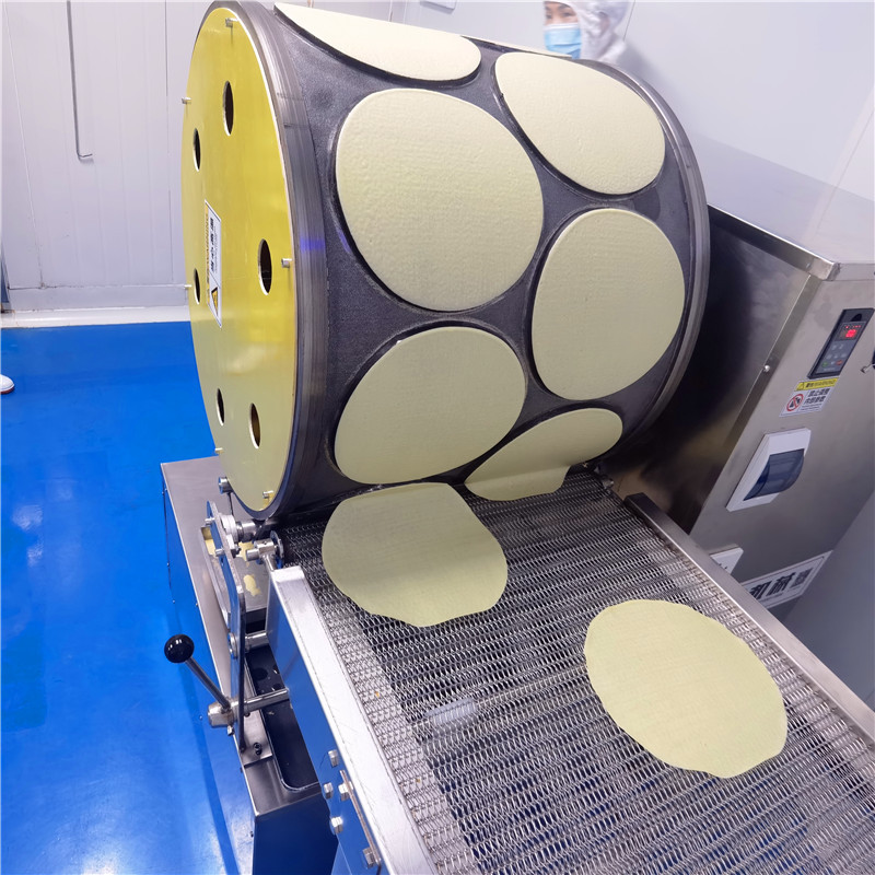 不锈钢圆形商用蛋皮机 自动化春卷皮机设备 千层蛋糕皮机生产线