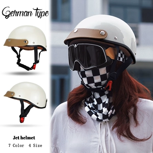 Retro Motorcycle Half Helmet for Riding Electric Car