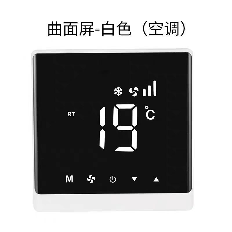 WiFi対応セントラルエアコン用温度調節器 LCDコントローラーパネル 4段階風速 シングルディスプレイ タッチ式スマート温度調節器|undefined