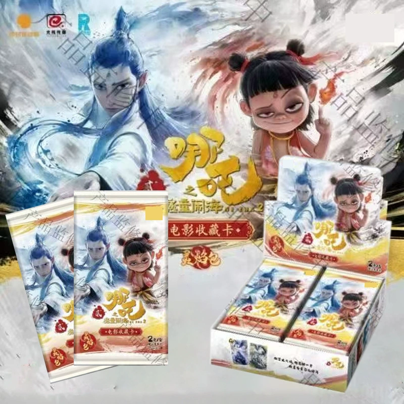 Оригинальная карточная игра Nezha: Sea Card Spirit Flame Pack 2 Yuan Bao Ao Bing вся коробка коллекционных карточек оптом