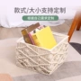 桌面编织收纳手工筐