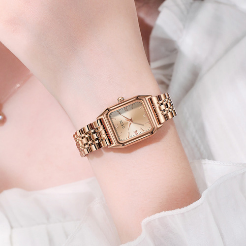 Gedi Minimalist Stainless Steel Student Watch with Niche High-End Feel, Waterproof Bracelet Watch for Wholesale, Women's Fashion Quartz Watch
