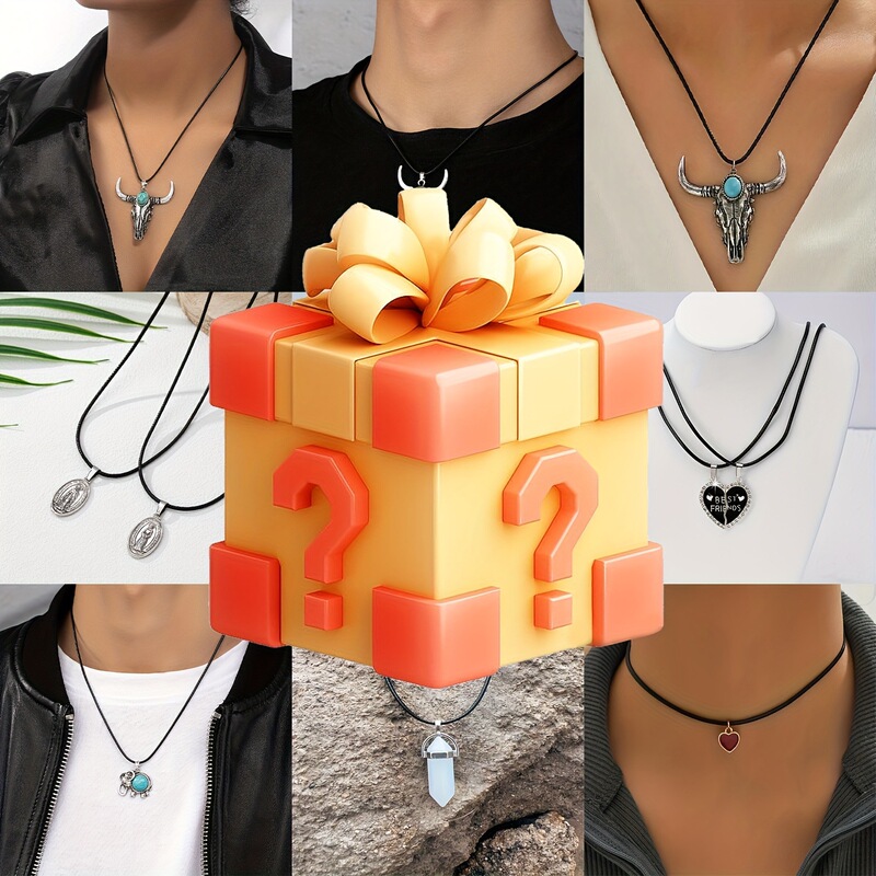 Surprise Lucky Men's Necklace Blind Box Gothic Rock Various Styles Welfare Clearance Randomly Distributed