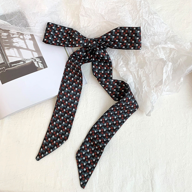 Bufanda de seda de lunares, banda larga, sensación de alta gama, nuevo estilo multiusos, todo-fósforo, bufanda pequeña, pañuelo para el cabello, cinturón de cinta para el cabello