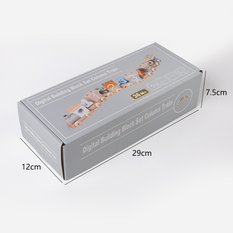 Educación temprana de madera para niños, iluminación, números, cognición del color, construcción, bloques de construcción, troll, juguetes educativos