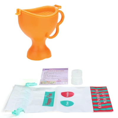 Car elderly children urinal On-board emergency urine bag - orange