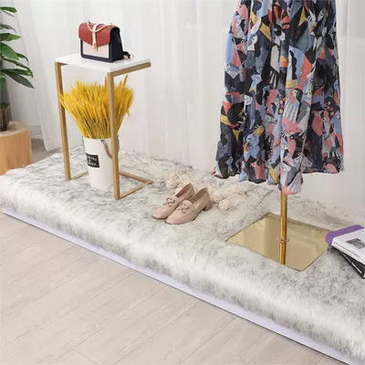Wool pad, Mats, Floor Mats, Girly Cream-Style - customized-contact-customer-service-white-base-with-gray-tips-long-hair-and-thickened